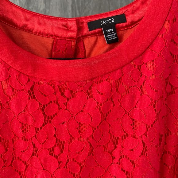 Jacob Red Lace Top Dress - Picture 4 of 7